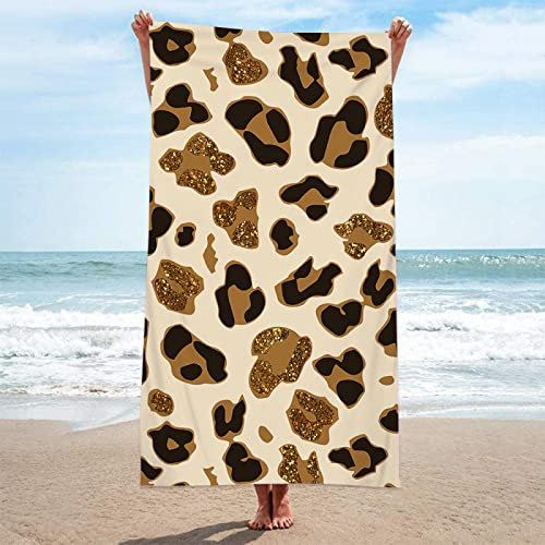 Strandtuch Gold Schwarz Khaki Microfaser Handtücher Strandhandtuch Tragbar Badetuch Sand Proof Strandlaken Ultraleicht Schnelltrocknend Beach Towel Antirutsch Strandtücher Duschtuch 150x180cm
