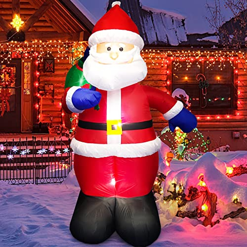 Danxilu 5FT Christmas Inflatable Santa Claus Decorations with Gift Bag