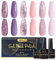 INPING UV Nagellack Rosa, 6 Farben UV Gel Nagellack Hellrosa Sparke Lila Schimmer Diamant Baby Pink Glitzer Gelnägel für DIY Nail Art Salon Französisch Maniküre Kit, Valentinstag Geschenke