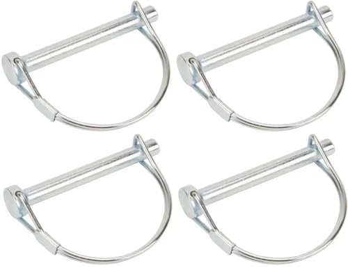 cyclingcolors 4x Perno di Bloccaggio Spine a scatto perni a sgancio rapido molla acciaio anello copiglie tagliaerba tosaerba trattore, 8mm x 68mm
