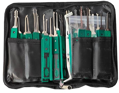 Klom - Set di strumenti professionali per fabbro, grimaldelli e grimaldelli, sistema di attrezzatura, set di abilità di addestramento