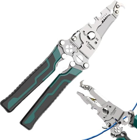 Pruojhw Alicates pelacables, pelacables eléctricos | Alicates para engarzar cables,Herramienta pelacables para mantenimiento del hogar, instalación de circuitos, mantenimiento eléctrico
