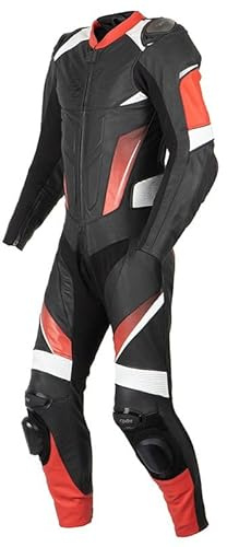 Motoblouz CARL Combinaison Moto Cuir Homme, Ventilée, AA - 3XL