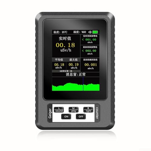 Geiger Compteur de rayonnement nucléaire, dosimètre de rayonnement réglable, large plage de mesure pour la détection