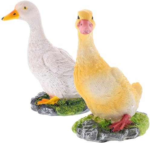 Toddmomy 2pièces Statue Décorative De Jardin Résine Simulée Ornement De Jardin Vif Faux Accessoire De Décoration pour Bassin Ou Maison