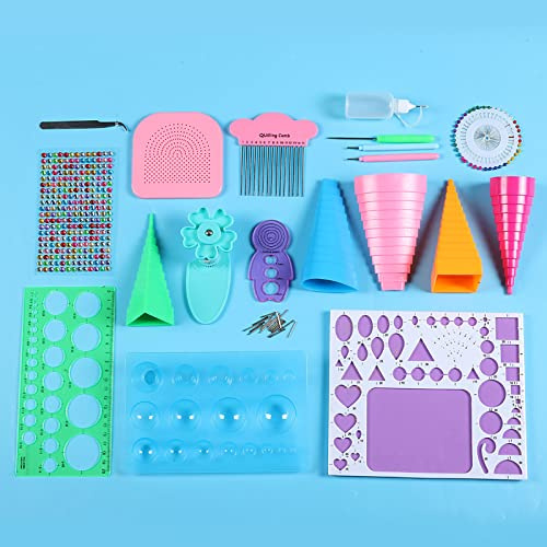 Haofy Kit per Quilling di Carta con Modello 3 in 1, Set di Strumenti per Penna d'oca di Fascia Alta per la Decorazione di Imballaggi di Carte, Forniture Artigianali di Carta in Filigrana Fai-da-te