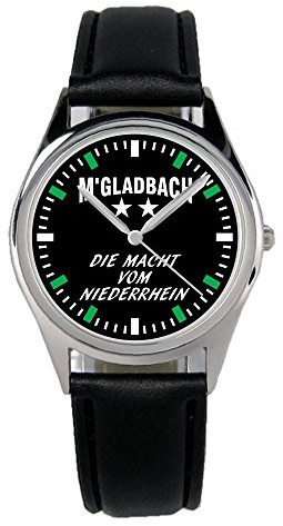 KIESENBERG Gladbach Fußball Fan Uhr – Sportliche Armbanduhr im Fan-Design Stilvolle Herren- & Damen-Uhr mit Fußball-Motiv Geschenk für echte Borusia Fans aus Mönchengladbach Westfalen – B-6035
