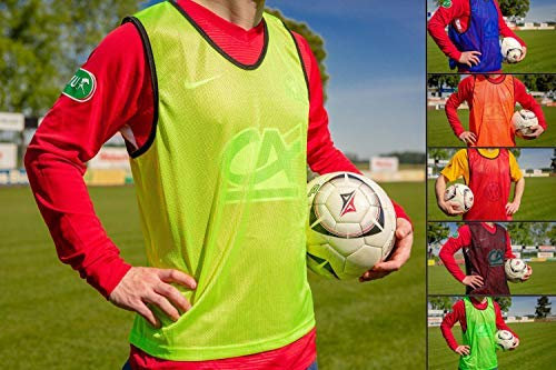 POWERSHOT Trainingsleibchen XXL - Farbe zur Auswahl (Gelb) - Fußball Trainingsleibchen