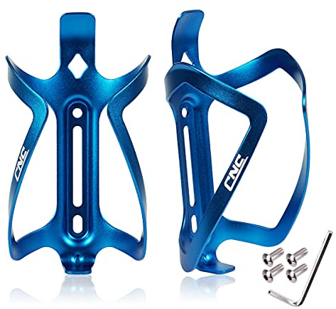 CNC Bike Water Bottle Cage，2-Pack Bike Bottle Holder for Road Bike/Mountain bike/BMX/Kids Bike/Gravel Bike Cycle water bottle （black/red/blue/orange）