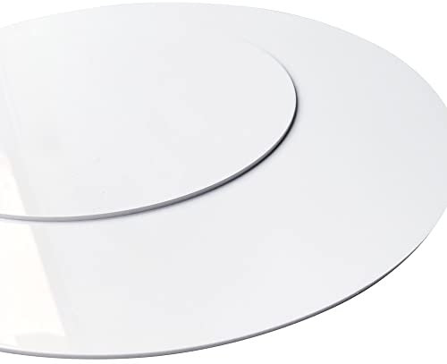 Panneau Plastique PVC 1,5 mm Rond. Plaque P.V.C Blanc. Plaque PVC Plastique Blanc Rond. Matière PVC rigide à la découpe - 20 cm (200 mm) -