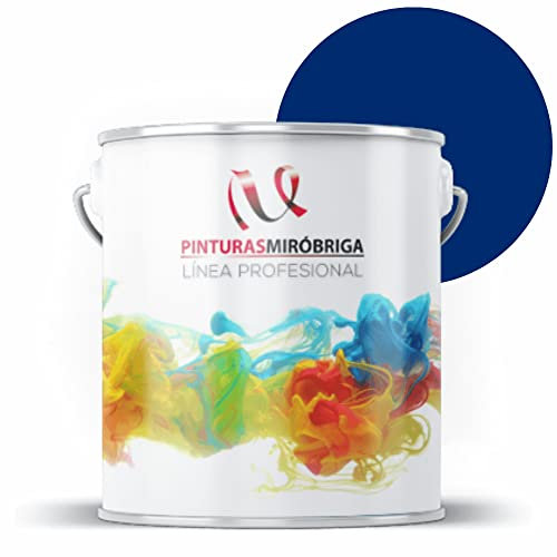 Pinturas Mirobriga Esmalte Antioxidante Color Azul Genciana Ral 5010, Secado Rapido, Directo sobre metal, proteccion de superficies de hierro y madera. Acabado Brillante. Envase de 4Lt.