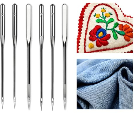 40 PCS Universal Regular Sewing Machine Needles, Size 75/11 90/14 Sewing Machine Needles for Light Fabric Embroidery Jeans