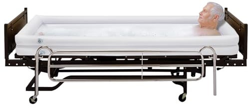 Bañera Inflable, Juego de Bañera de Ducha Inflable Médica para Adultos, Bañera de PVC con Bomba de Aire Eléctrica, Almohada y Bolsa de Agua, Baño en la Cama para Discapacitados, Personas Mayores