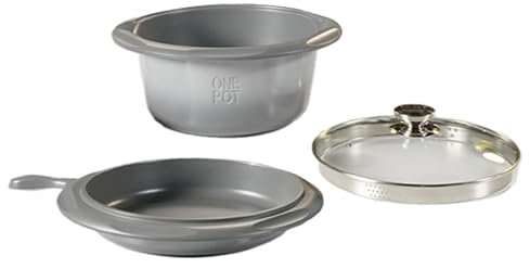 Livington WonderPot 4-in-1 Multifunktionstopf – 28 cm – Bratpfanne, Schmortopf, Kochtopf & Wärmesystem in Einem