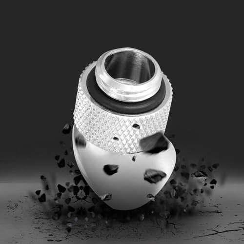 Raffreddatore CPU, di Raffreddamento Ad Acqua Accessorio Ventola CPU con Sistemi di Raffreddamento Ad Acqua Angolati a 45 Gradi per Connettore Adattatore Raccordo G1/4