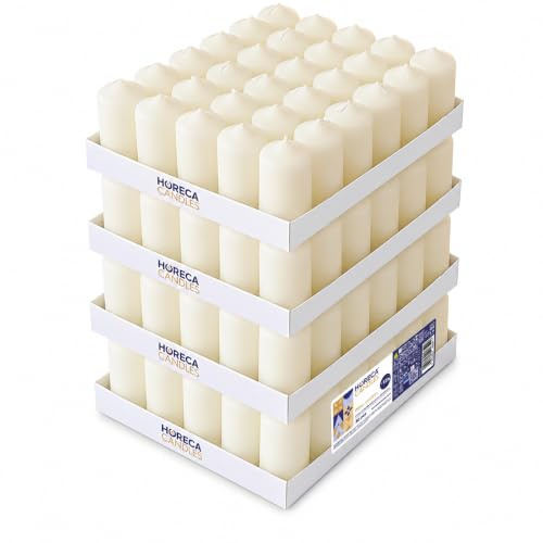 Horeca Candles blockljus elfenben, set om 80, Ø 4 x 7 cm, 12 timmar