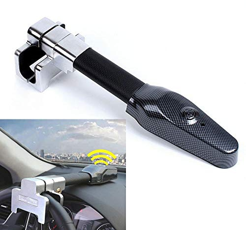 Vechkom Steering Wheel Lock Anti-Theft Device with Alarm Security Car Anti Theft Safety Lock Retractable Protection T-Lock