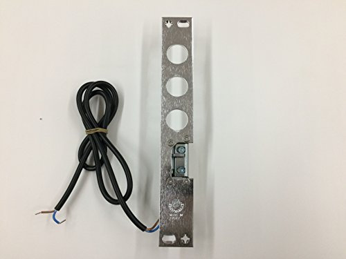 CONTROPIASTRA ELETTRICA PER PORTE BLINDATE ALIMENTAZIONE 6-12 CAVO DI CONNESSIONE 1mt PRONTO PER L'USO. MANO DESTRA, INTERASSE 37 SPORGENZA LEVA A FILO, SECUREMME