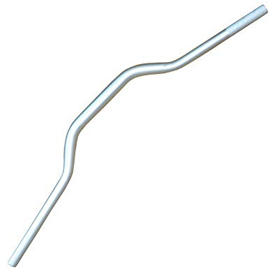 Riloer Volant universel pour guidon de moto de 22 mm et 79 cm - Style rétro chromé - Argenté