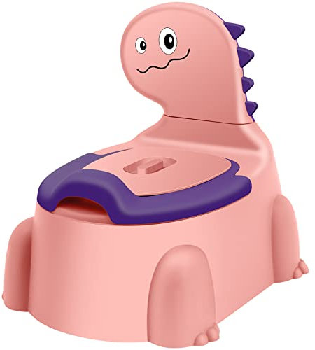 Potty Toilet Potties Training Chair Baby Kids Boys Girls Toddler Dinosaur Urinal Pot Comfortable Children 1-6 Year Old Childrens Infant Toilets Toddlers Animal Pottie with Lid Back Pottys Trainer Pink