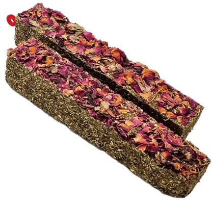 HEU-HEINRICH® - 250g - Knabbersticks Rosenblüten - Ergänzungsfutter für Nager - getreidefrei - entstaubt - ohne künstliche Zusätze - Snack & Belohnung