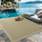 HomebyHome Outdoor-Teppich Flachgewebe Wetterfest Einfarbig Grün Küchenteppich, Balkon Terrassen Garten Wohnzimmer Teppich 240 x 340 cm