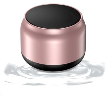 JYmusic Portable Bluetooth Speaker 5.3, mini portable Bluetooth wireless speaker - 10 m Bluetooth range,Wireless Speaker with Powerful Bass (Rose Gold)