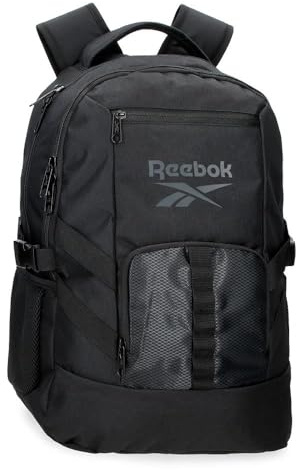 Reebok Cross Truck One Sac à dos pour ordinateur portable, fabriqué en polyester, compression latérale pour ajuster la charge, bretelles larges, ergonomiques et rembourrées, par Joumma Bags, Noir,