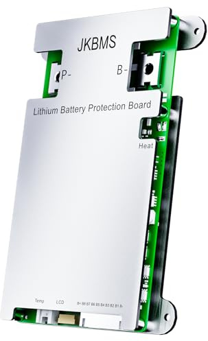 JKBMS Smart BMS 4S-8S 12V-24V 100A 1A Active Balance with Bluetooth and RS485 Battery Cover for LiFePO4, Li-Ion, LTO Battery Pack (JK-B1A8S10P)