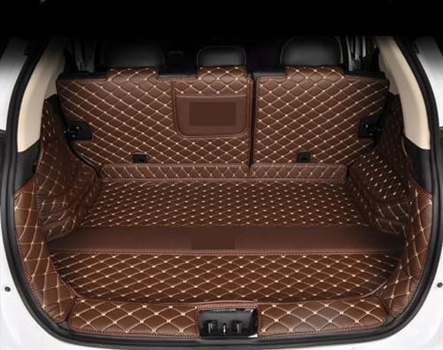 Copertura Fodera Pelle Bagagliaio Un'auto Zerbino Vano Carico Tappeto Per Land Per Rover Per Range Per Rover Per Evoque 2020 Fodera(Caffè)