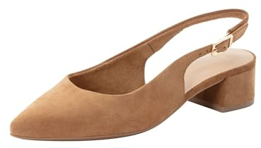 Tamaris décolleté slingback da donna con tacco a blocco marrone 39 EU