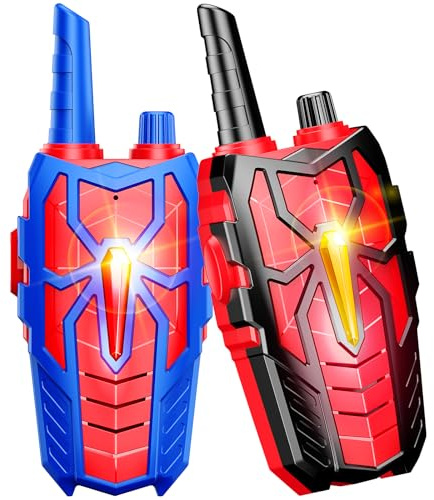 Walkie Talkie, Kids Toys for 3-12 Year Old Girls Boy Gift Ages 3-12 Year Old Boy 5 6 7 8 Spider Walkie Talkie Outdoor Toys Age 3 4 5 6 7 Camping Hiking