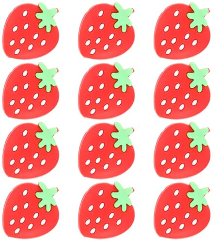 EXHUMKY Amortiguadores de Vibración para Raquetas de Tenis, 12 Piezas de Silicona Roja, Antivibraciones Deportivas Portátiles para Tenis y Squash, Accesorios para Reducir Golpes y Mejorar