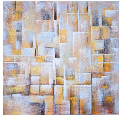 Cuadro al óleo de cubes 100% pintado a mano, 100 x 100 cm