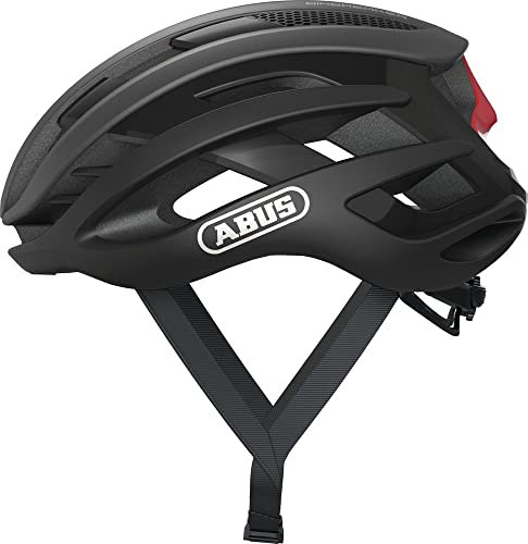 ABUS Rennradhelm AirBreaker - High-End Fahrradhelm für den professionellen Radsport - für Jugendliche und Erwachsene - Helm für Damen und Herren - Dunkelgrau, Größe M