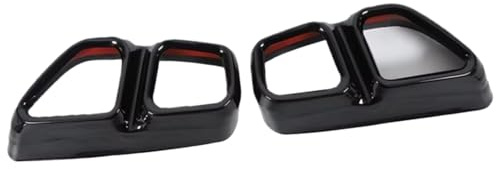 Cubierta Escape Ajuste Bisel 2 Embellecedores Para Tubo De Para Escape Trasero Coche Compatible Con 5 6 Series GT G30 G31G32 G38 2018 2019 2020 2021 2022 2023