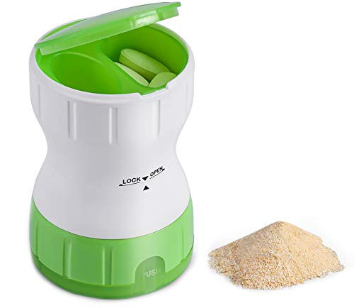 Opret Pill Crusher Grinder - Crushes Small or Large Pills Tablets Vitamins to Fine Powder - for Family Kids Pets