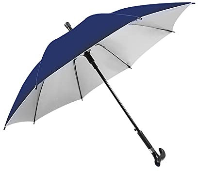 ZCBYBT 2 En 1 Bastón Paraguas A Prueba De Viento Bastón Bastón Sombrilla Sombrilla Paraguas Ligero Bastón Regalo del Padre para Hombres Y Mujeres,A