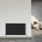NRG Horizontal Column Designer Radiator Flat Double Panel 600x1020mm Black