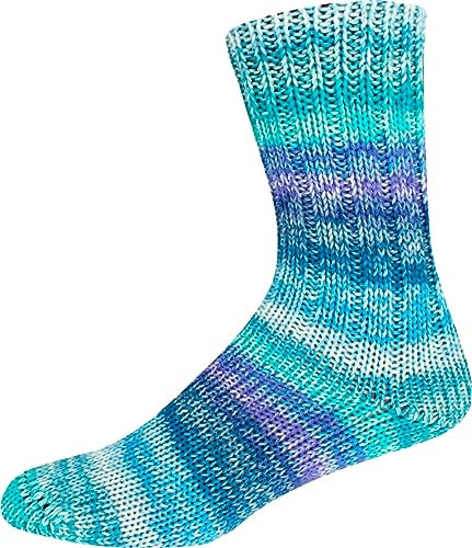 ONline Supersocke 6-Fach 150g Sort. 349 Merino Color 2918 - hellblau/blau
