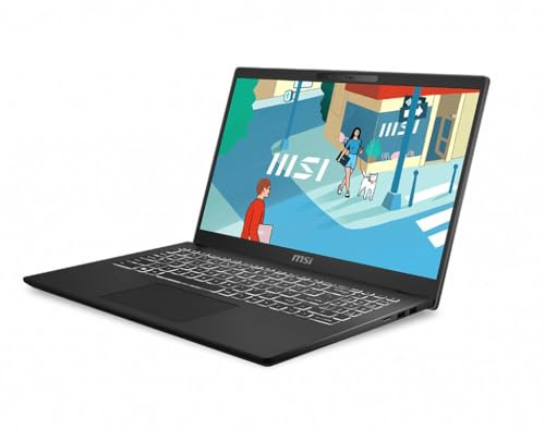 MSI Modern 15 H C13M-082XES Ordenador Portátil 15.6 FHD (Intel Core i7-13620H, 32GB RAM, 512GB SSD, Iris Xe Graphics, Sin Sistema Operativo) Classic Black, Teclado QWERTY Español