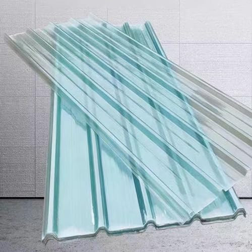 Panel para Tejado Corrugada,Paneles de Tejado Impermeable Panel de Fibra de Vidrio 1.5mm Chapas Perfiladas,Placa Ondulada para Cochera Invernadero,1/2/3/5/8/10/12 Piezas (0.9x0.8m/35x31in,1 Pcs)