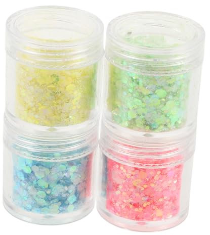 JEWEDECO Glitzer-Pailletten für Nagelkunst feine Glitzerflocken Nagel-Charms Nagel-Pailletten -Bastelbedarf