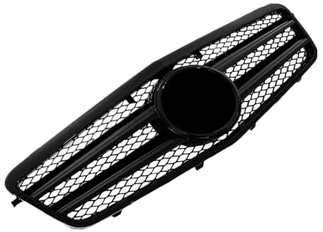 TILIEINE Front- & Kühlergrille Chrom-Silber-Frontgrill im AMG-Stil, passend für Mercedes Benz E W212 E250 E300 E350 E500 10-13, Racing-Kühlergrill Kühlergrills(Glossy Black 2)