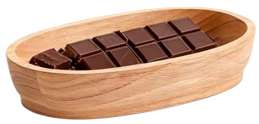 Cuenco para servir en forma de barco | Bandeja de comida pequeña rústica en forma de barco de madera maciza, plato de servir, ensalada, cuenco de frutas, para pan, salsas, caramelos, frutas, mariscos