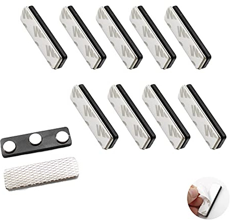 CHSEROK 10 Piezas Insignias de Etiquetas Nombre, 45 x 13 mm Placas Identificativas Autoadhesivas Sin Aguja, Placas de Identificación Imán se Pueden utilizar para Camisas y Uniformes