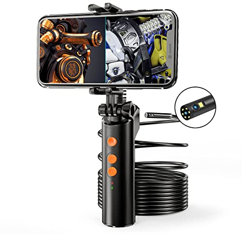 Dual Kameras WiFi Endoskopkamera, 5.5mm 1080P HD Inspektionskamera Dual Lens Endoskop Rohrkamera mit Licht für iPhone, Android Handy (2M)