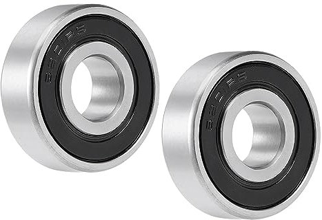 A ABSOPRO 2 Stück 6201-2RS Kugellager Doppelt Abgedichtet 12x32x10mm Chrom Ersatz