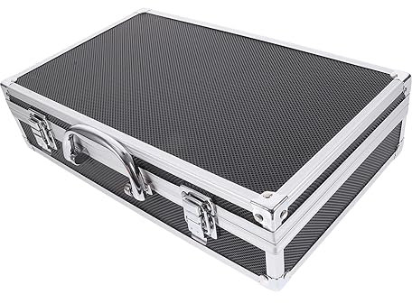 OFFSCH Mikrofonkoffer Aufbewahrungsbox Für Kabellose Mikrofone Mit Mehrfachschlitzstruktur Schützender Transportbox Für Audiogeräte Handlich Und Langlebig