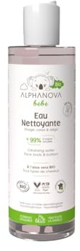 Eau nettoyante pour bébé à l'aloe vera bio Alphanova Bébé - 200 ml